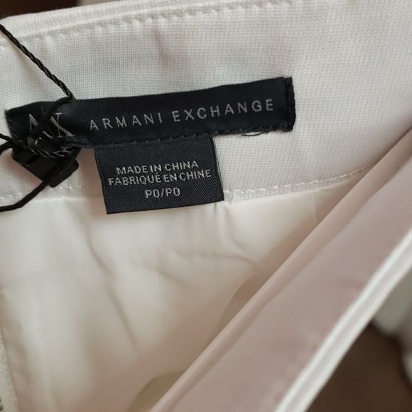 🖤NWT Armani Exchange Skirt White Stud Mini Skirt - Picture 6 of 11